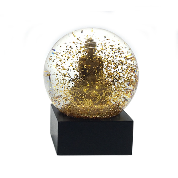 Cool Snow Globe Mini buddha gold to go,  detail