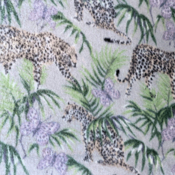 Cute Stuff, cashmere Schal, Jungle grau lila, detail