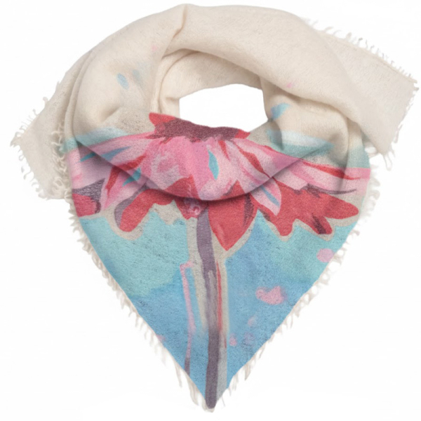 Cute Stuff, cashmere Bandana Flower frosty