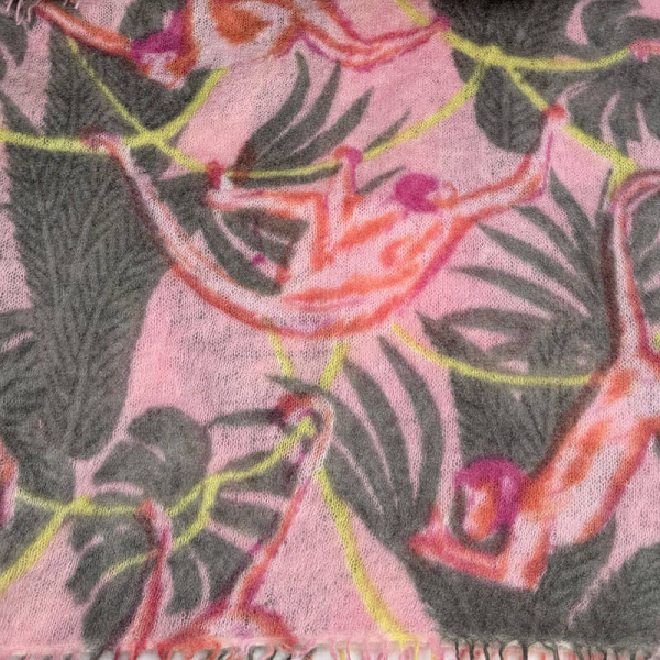 Cute Stuff, cashmere Schal, Monkey kissme, detail