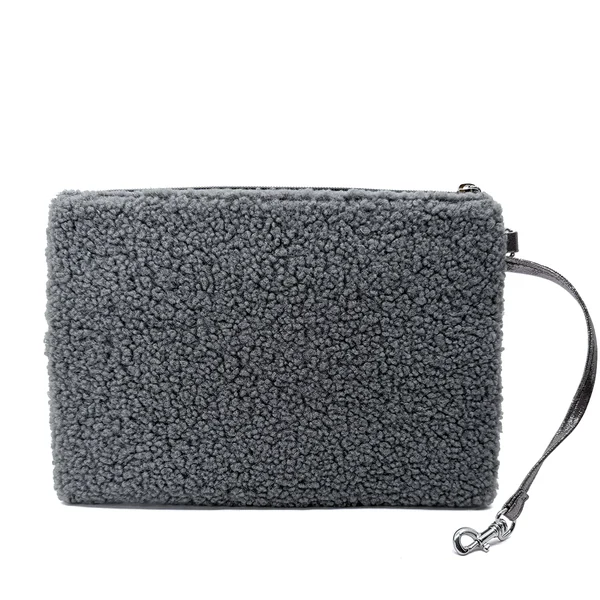 Rückseite der passenden dunkelgrauen Cute Stuff Clutch