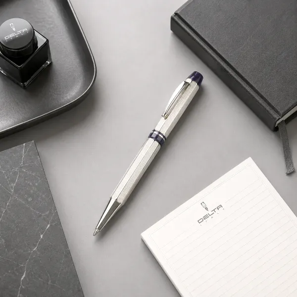 Delta, mechanical pen, Profili, blue, sterling silver, style