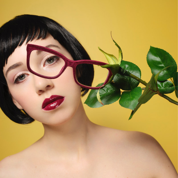 Doubleice reading glasses Bloom Velvet red, style