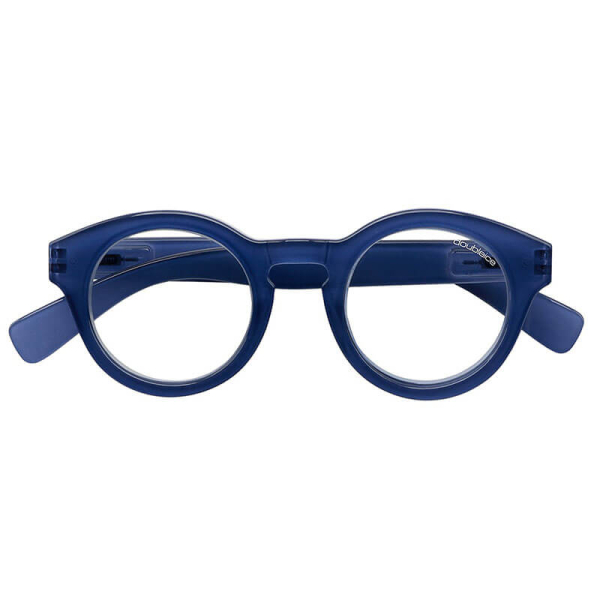 Doubleice reading glasses Bond blue,front