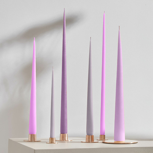 Ester-Erik Candle Holder matte rosegold set of 2, style lilac