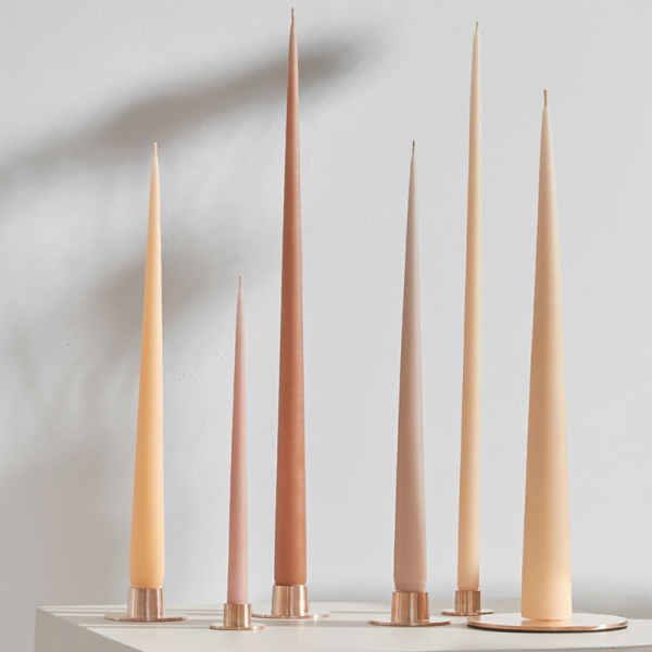 Ester-Erik Candle Holder matte rosegold set of 2, style