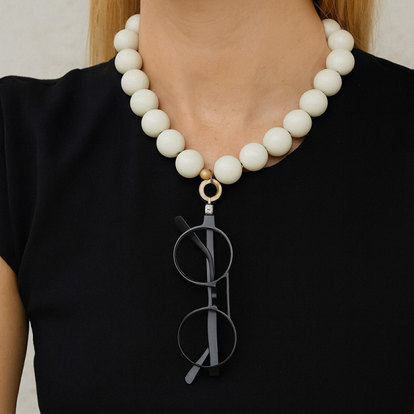 Eyesonoff, Halskette, Brillenkette, Chocker weiss style