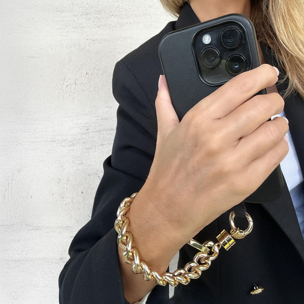 Eyesonoff, Handyhalter Kette, Phone Holder, Hellomag RAP gold style Armband