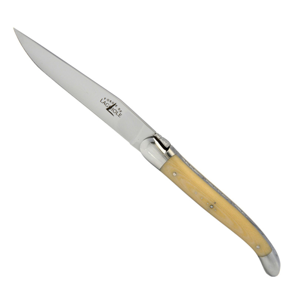 Forge de laguiole Steakmesser, komprimertes Gewebe, beige