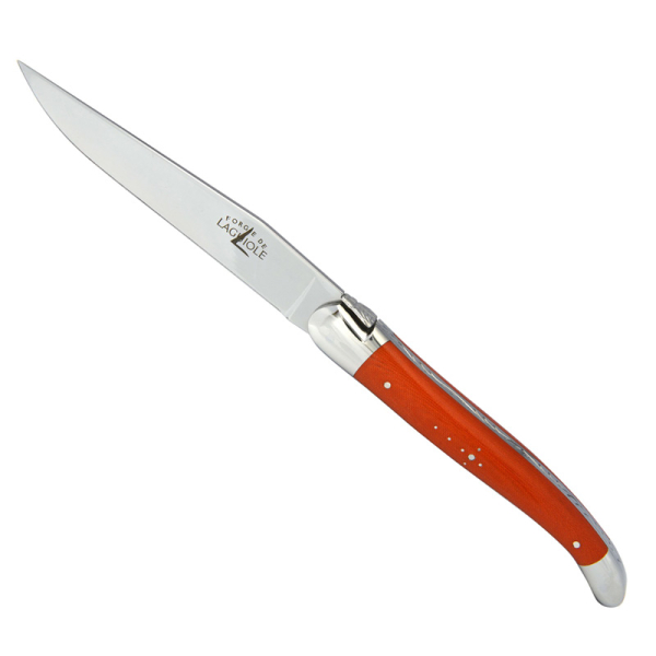 Forge de laguiole Steakmesser, komprimertes Gewebe, gelb