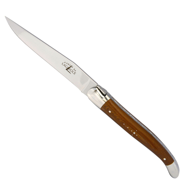 Forge de laguiole Steakmesser, komprimertes Gewebe, braun