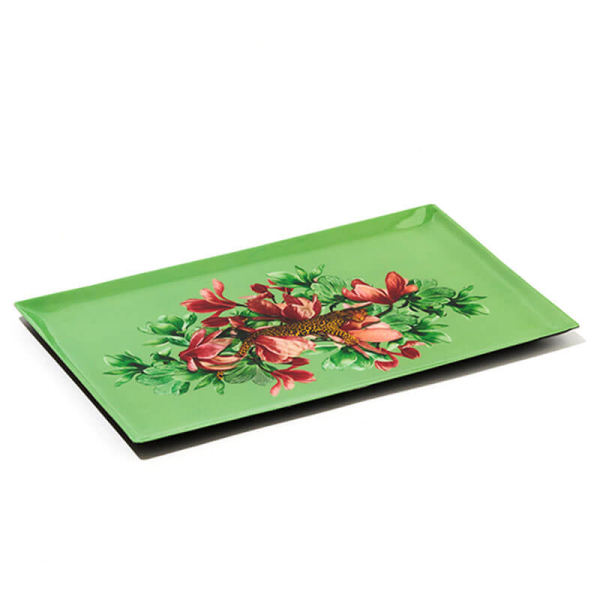 Gangzai Vide Poche, rechteckiges Tablett, Dodo, Tablett, rechteckig, Lack mehrfarbig, side