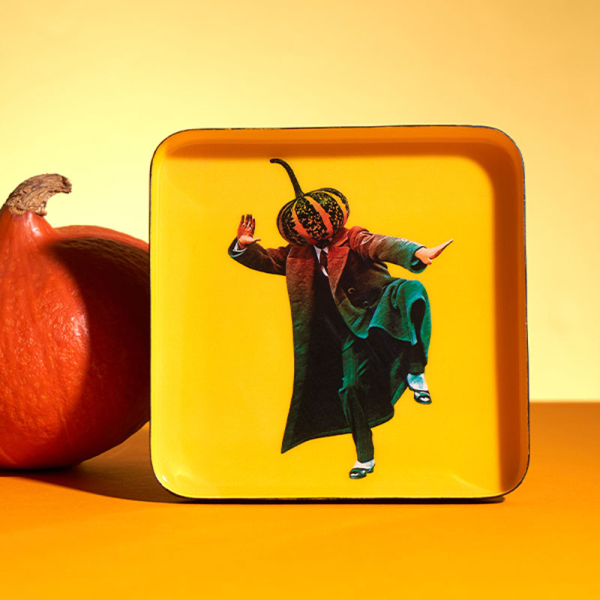 Gangzai Vide Poche, Karaté Courge, Mini Tablett, quadratisch, Lack mehrfarbig