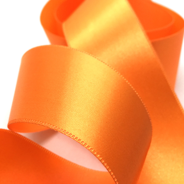ribbon, elegant satin, 25mm, orange