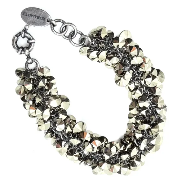 Glowybox, Moss, bracelet with Swarovski Crystal