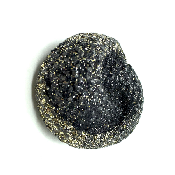 Kmo Brosche Caya schwarz gold Glam, side