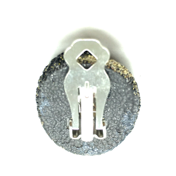 KMO Earclips Filo Glitter black, back