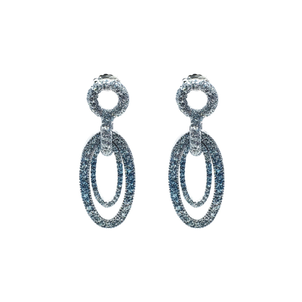 KMO-Earrings-Slop, drop look blue, front