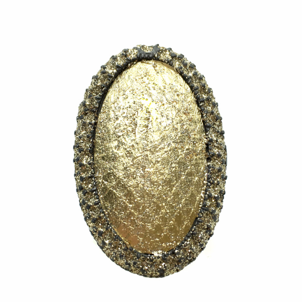 Kmo ring Nika, Snake gold Glitter gold, top