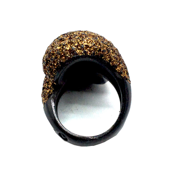 Kmo ring Blum bronze-camel, silber Staub, seitlich