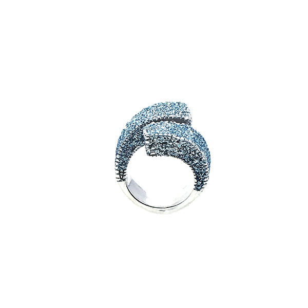 Kmo ring Fizzy turquoise, side