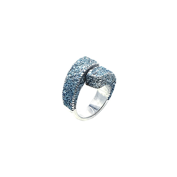 Kmo ring Fizzy turquoise, front