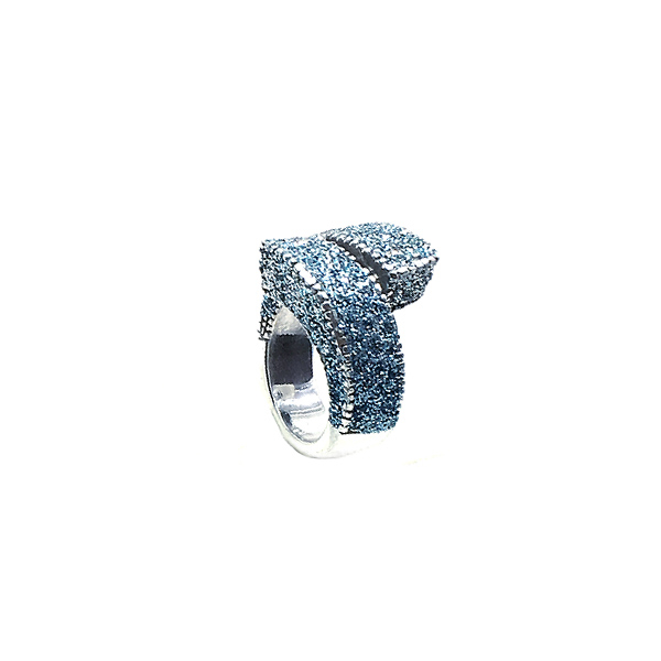 Kmo ring Fizzy turquoise, side