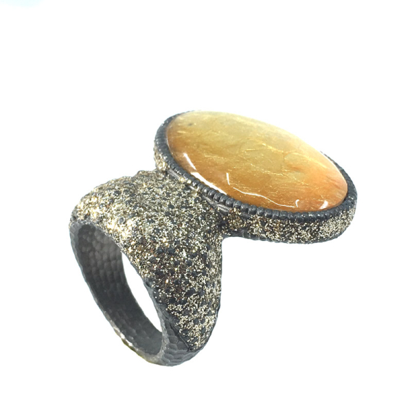 Kmo ring Sofia Kamelite gelb, seitlich 1