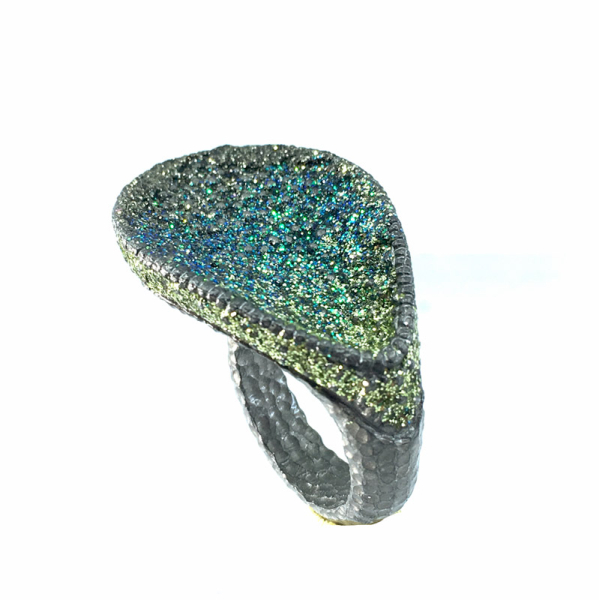 Kmo ring Alana Kamelite grün, front