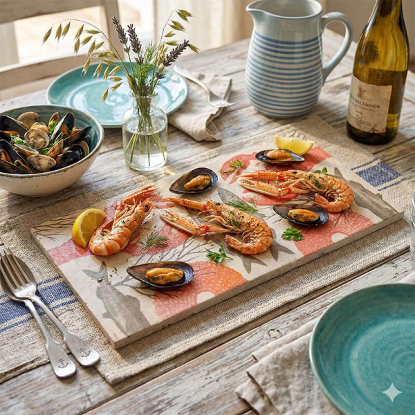 Travertin Untersetzer Lobster 20x40cm style