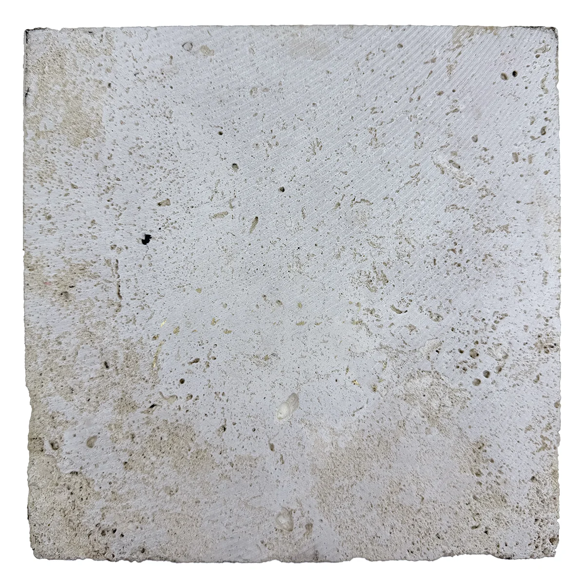 Travertin Untersetzer Pivoine Pfingstrose 20 x 20 cm von Trixi Gronau rueckseite