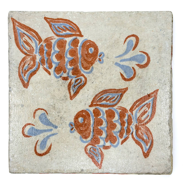 Travertin Untersetzer Poisson, Fisch  20x20cm