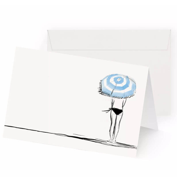 Kera Till Grusskarte, Am Strand mit Briefumschlag