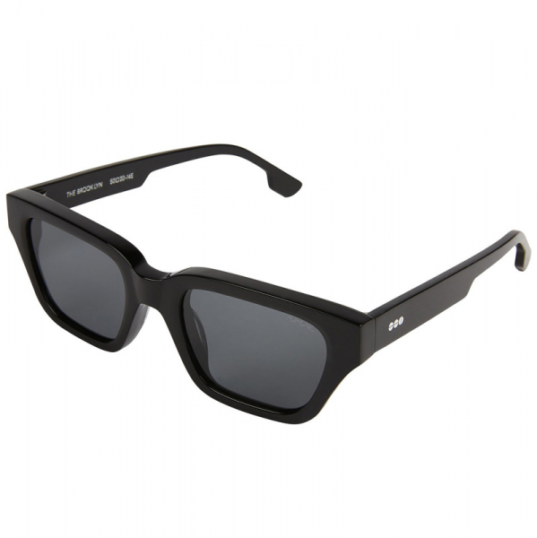 Komono Sunglasses Brooklyn, black lenses solid smoke , front