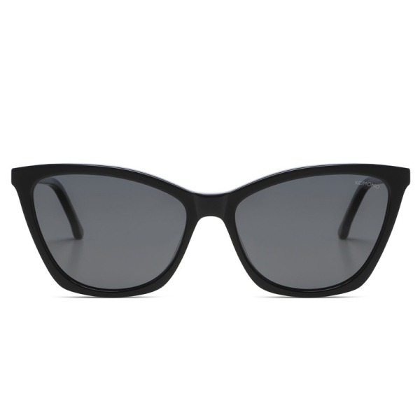 Komono Sonnenbrille Alexa schwarz, Gläser rauchgrau, front