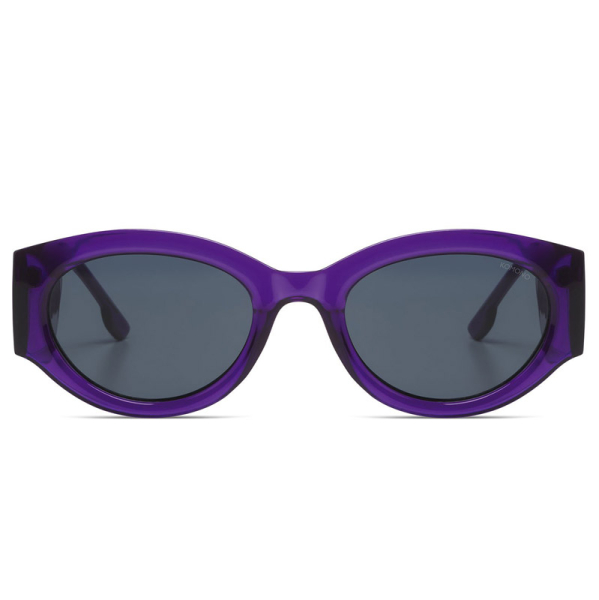 Komono Sunglasses Dax violet solid smoked violet lenses, black , front
