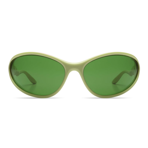Komono Sunglasses Glitch  Moss, green, silver-black, front