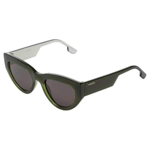Komono Sunglasses Kim Seaweed, Frame green,dark purple lens, side view