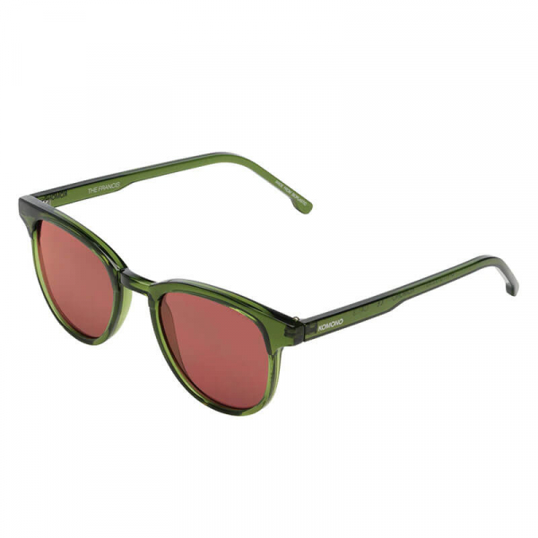 Komono Francis Sonnenbrille fern, dunkelgrün Gestell, Gläser dunkelviolett, Seitenansicht