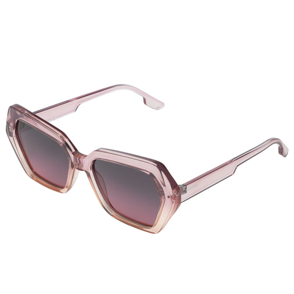 Komono Sonnenbrille Poly Blush pink, dunkelblau bis rot getönte Gläser, Seitenansicht