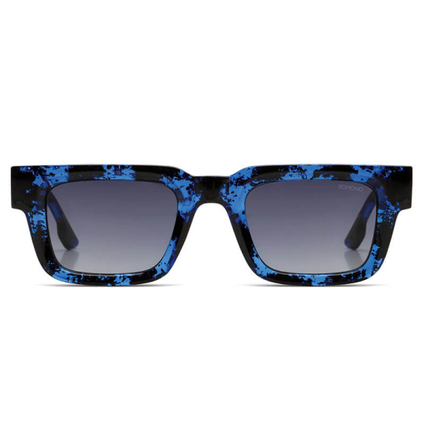 Komono Sonnenbrille Victor Midnight Tortoise, Rauchgraue Gläser, Frontansicht
