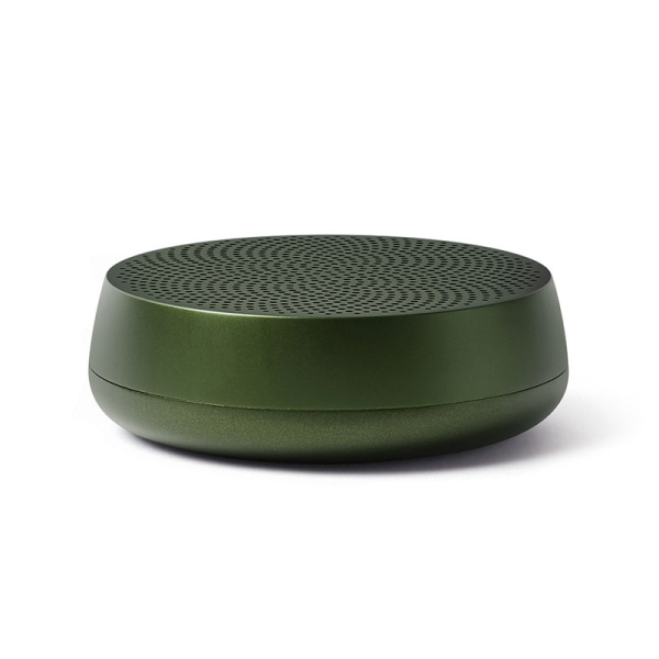 Lexon bluetooth speaker Mino L, Alu matte dark green front view