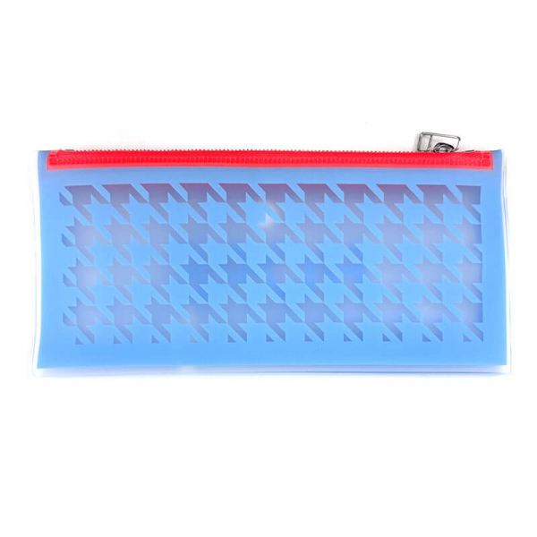 Lightree Pouch Hope, neon Streifen in blau und gelb, Zipp Verschluss