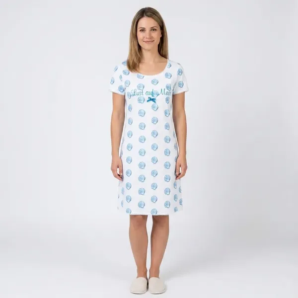 Meer, shells allover blue, style 2