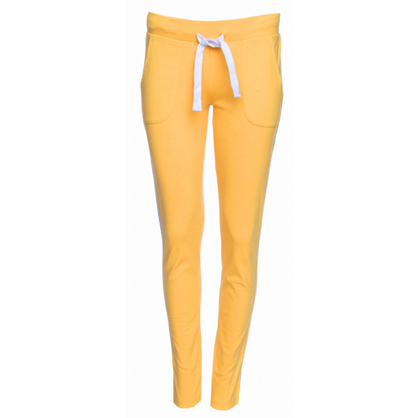 Louis&Louisa, Lounge Hose, weiß e Seitenstreifen, gelb,  Streifen,  Loungewear, Glücksmomente