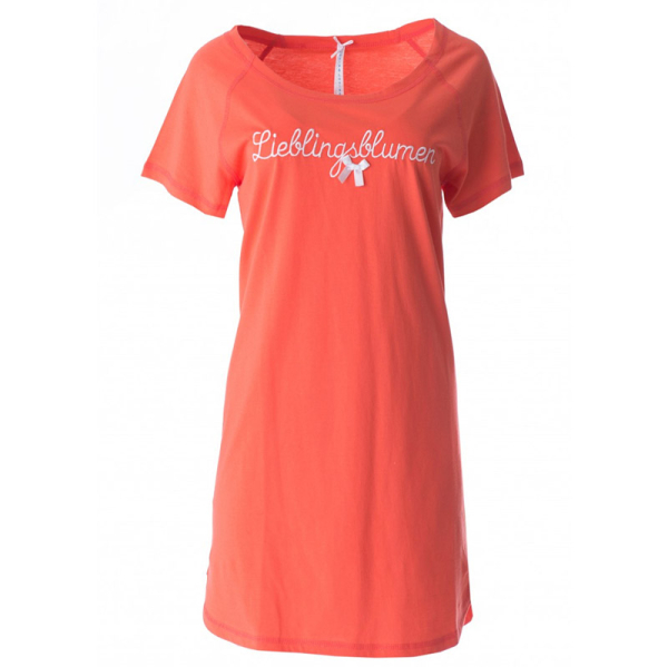 Nachthemd, Lieblingsblumen, Baumwolle, Louis & Louisa, cora,l Big Shirt, Rundhalsausschnitt