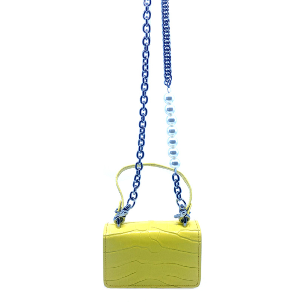 Minibag May yellow with chain, hanging