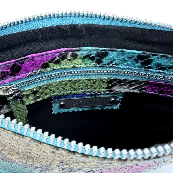 Clutch, Diane Schlangenleder multicolore , inside