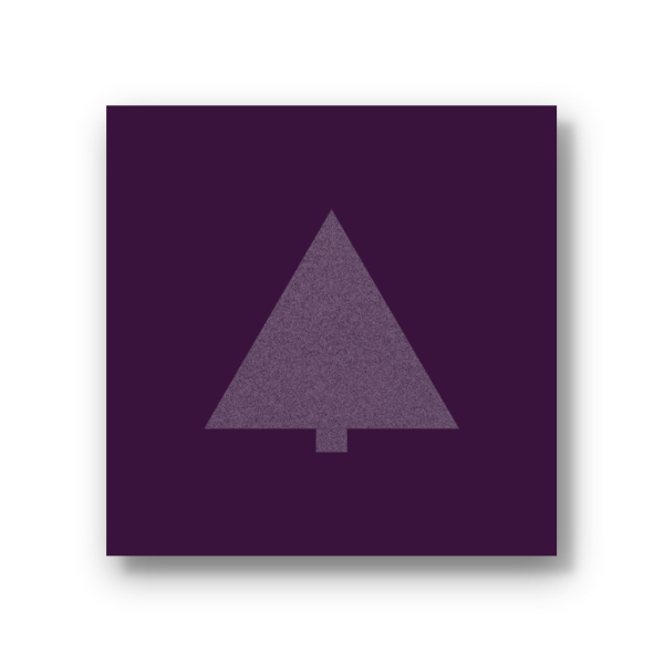 Trixi Gronau Polygon XMAS Tree Glitzerlack violett Weihnachtskarte B6,