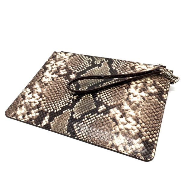 Nurage, Clutch pitone stampato natur, detail